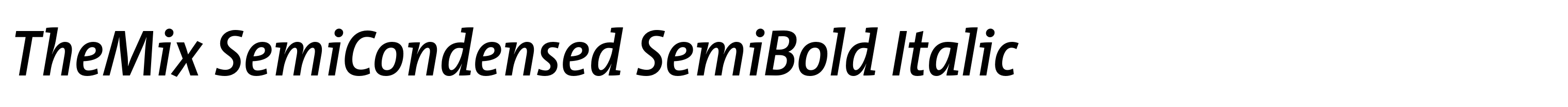 TheMix SemiCondensed SemiBold Italic